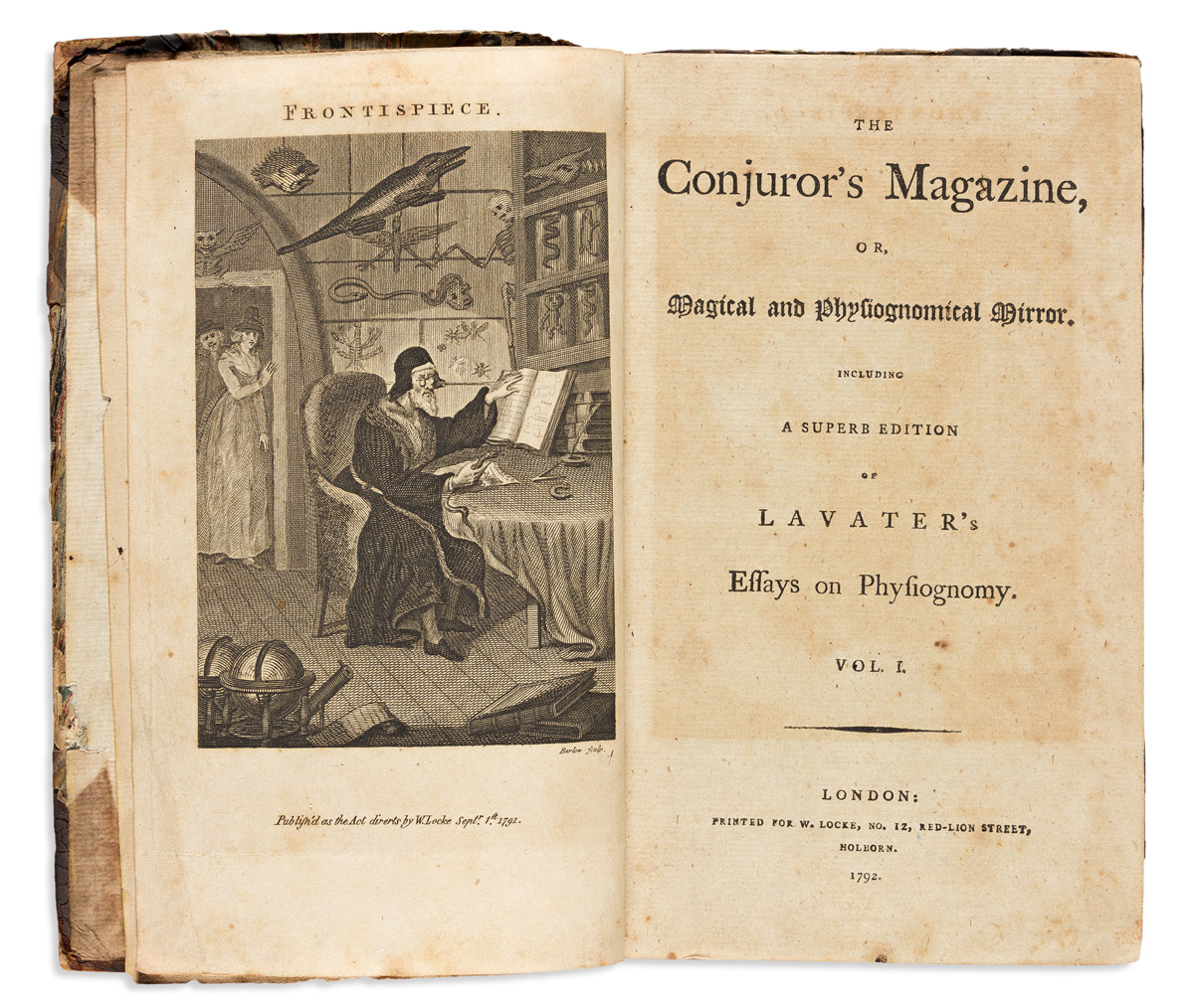 The Conjurors Magazine, or Magical and Physiognomical Mirror. Including a Superb Edition of Lavaters Essays on Physiognomy.